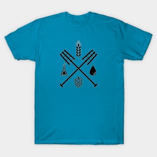 Beer Ingredients Dueling Paddles [Dark] T-Shirt